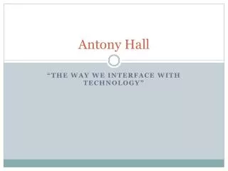 antony hall
