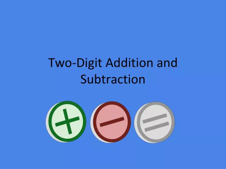 two digit addition and subtraction