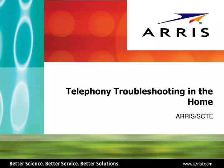 telephony troubleshooting in the home