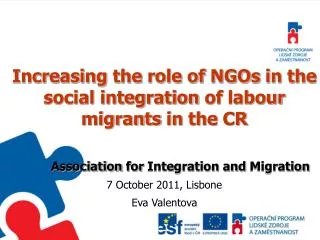 Increasing the role of NGOs in the social integration of labour migrants in the CR