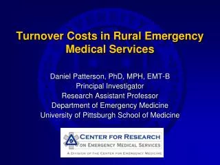 Turnover Costs in Rural Emergency Medical Services