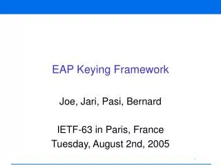 EAP Keying Framework