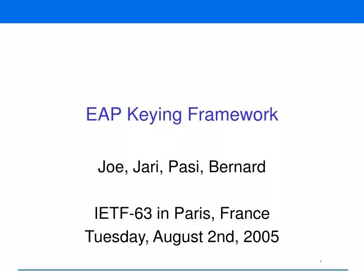 eap keying framework