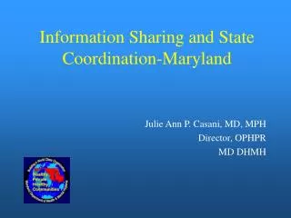 Information Sharing and State Coordination-Maryland
