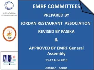 EMRF COMMITTEES PREPARED BY JORDAN RESTAURANT ASSOCIATION REVISED BY PASIKA &amp;