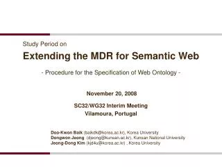 Extending the MDR for Semantic Web
