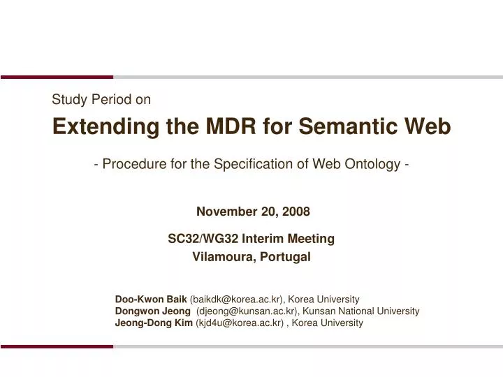 extending the mdr for semantic web