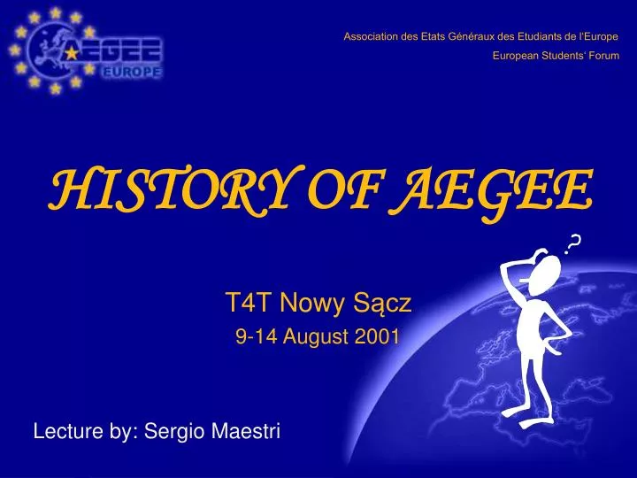 history of aegee t4t nowy s cz 9 14 august 2001
