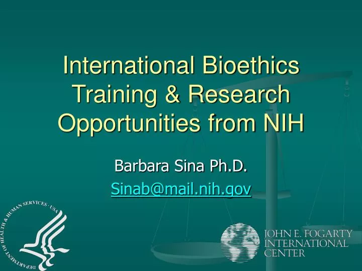 international bioethics training research opportunities from nih