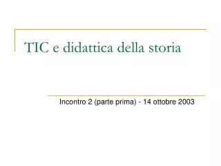 tic e didattica della storia