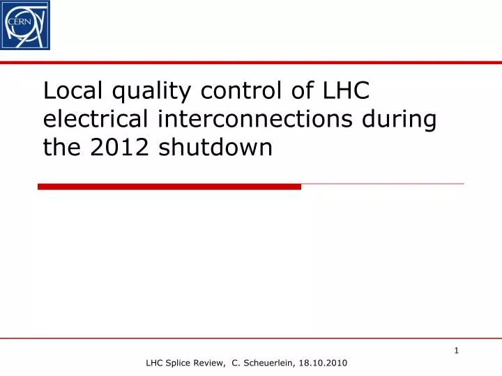 local quality control of lhc electrical interconnections during the 2012 shutdown