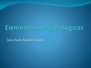 elementos meteorol gicos