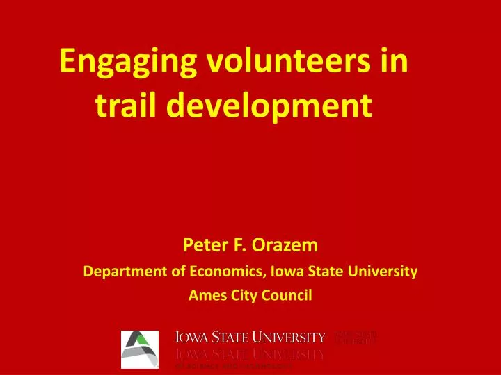 engaging volunteers in trail development