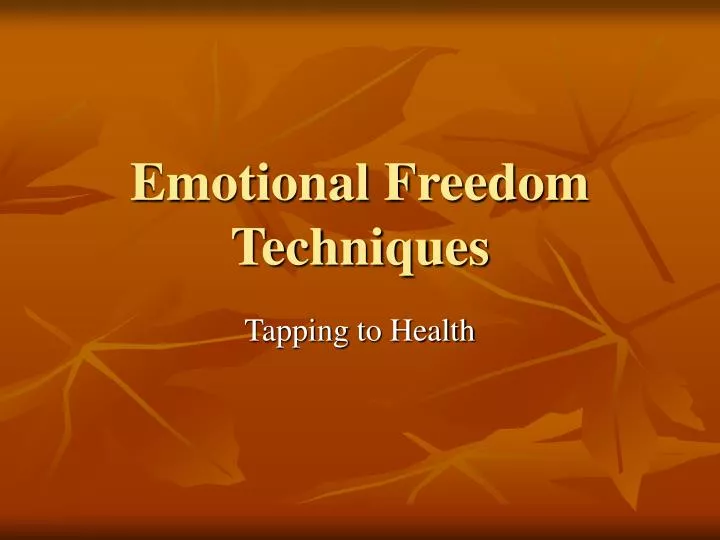 emotional freedom techniques