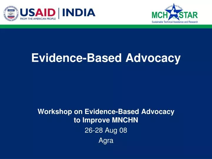 evidence based advocacy