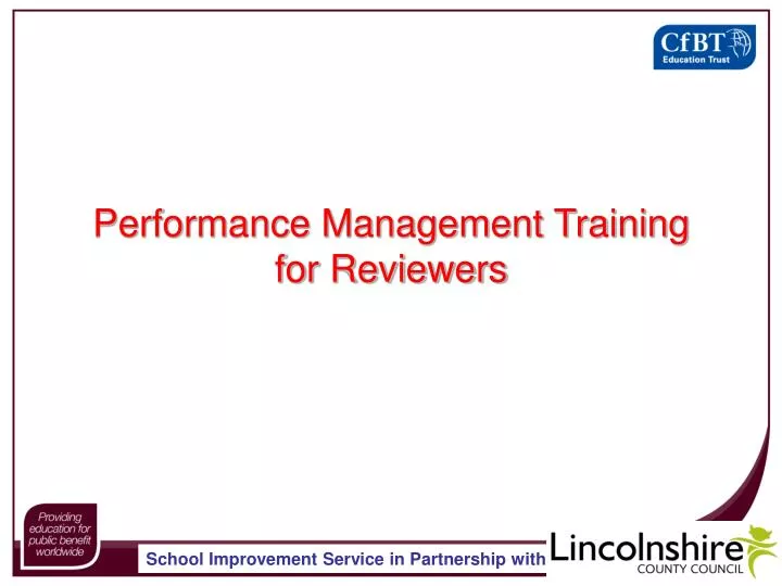 performance management training for reviewers