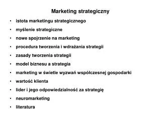 marketing strategiczny