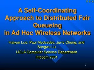 A Self-Coordinating Approach to Distributed Fair Queueing in Ad Hoc Wireless Networks
