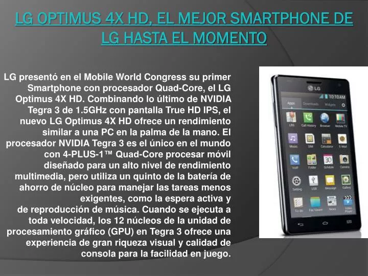 lg optimus 4x hd el mejor smartphone de lg hasta el momento