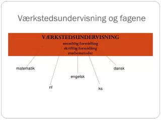 v rkstedsundervisning og fagene