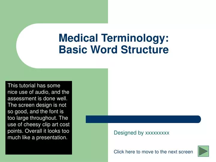 medical terminology basic word structure