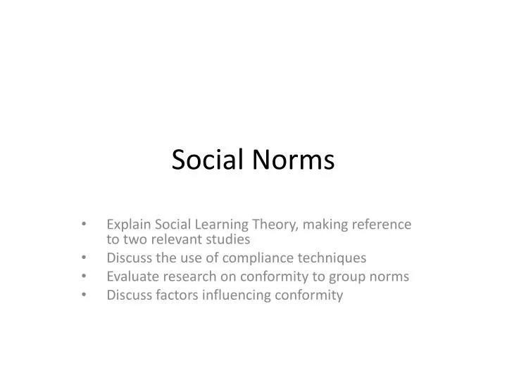 social norms