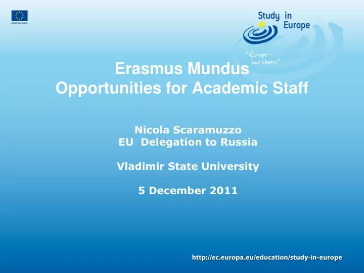 erasmus mundus opportunities for academic staff