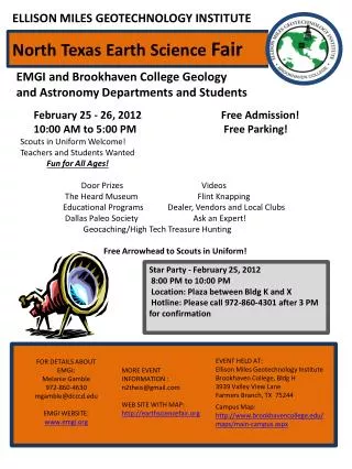 EMGI and Brookhaven College Geology and Astronomy Departments and Students