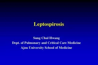 Leptospirosis