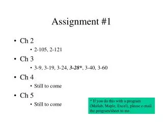 assignment 1