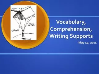 Vocabulary, Comprehension, Writing Supports