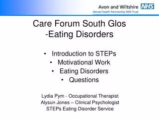 Care Forum South Glo s -Eating Disorders