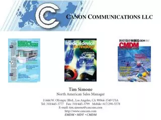 C ANON C OMMUNICATIONS LLC