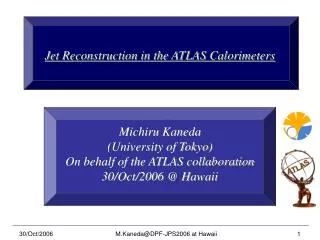 Jet Reconstruction in the ATLAS Calorimeters