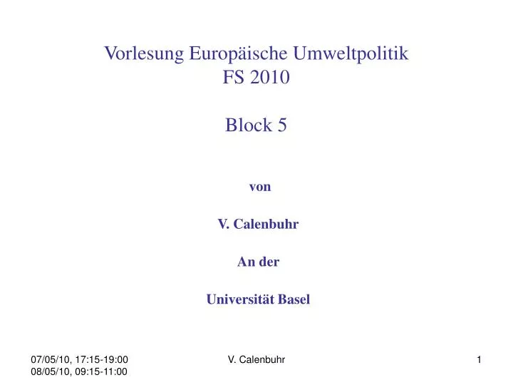 vorlesung europ ische umweltpolitik fs 2010 block 5
