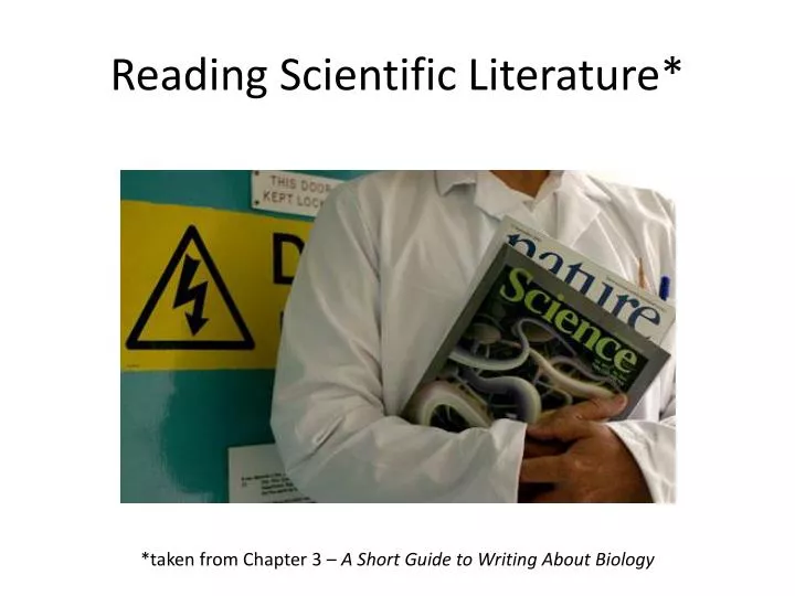 reading scientific literature