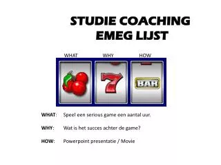 studie coaching emeg lijst