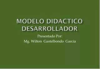 modelo didactico desarrollador