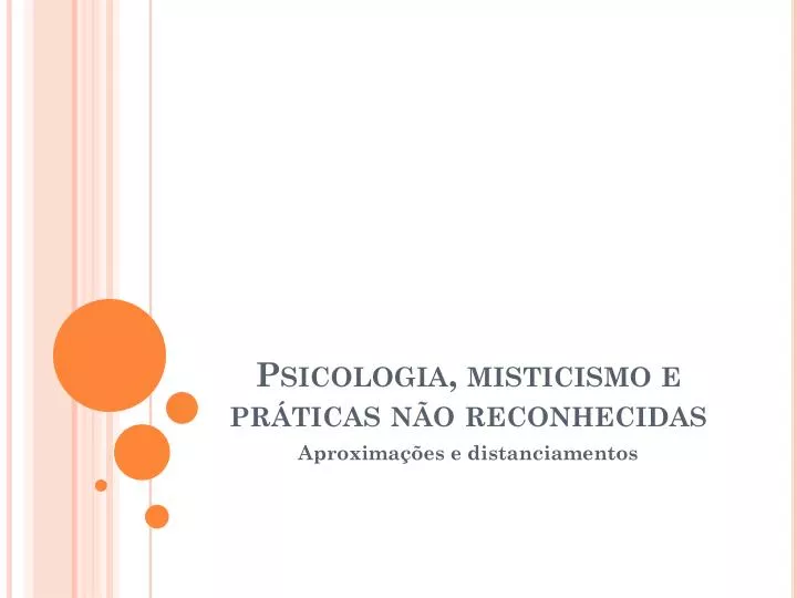 psicologia misticismo e pr ticas n o reconhecidas