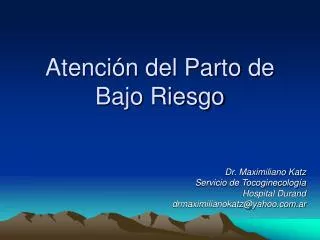 atenci n del parto de bajo riesgo