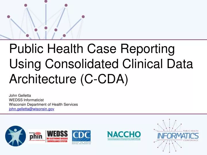 public health case reporting using consolidated clinical data architecture c cda