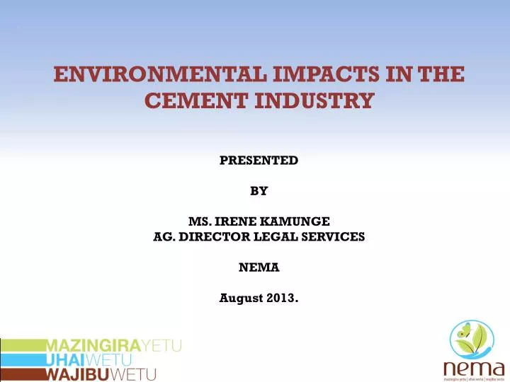 environmental impacts in the cement industry