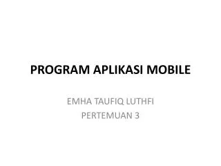program aplikasi mobile