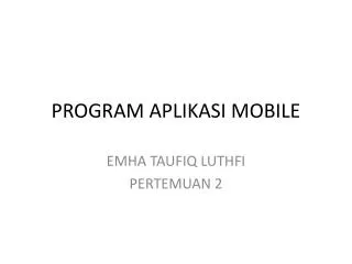 program aplikasi mobile