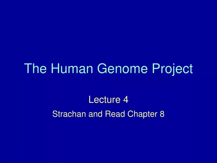 the human genome project