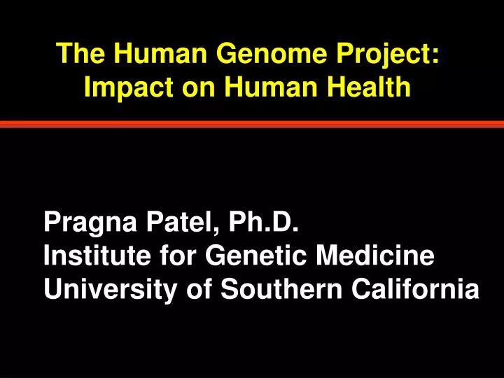 the human genome project impact on human health