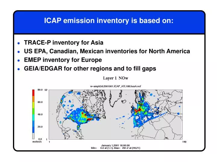 icap emission inventory is based on