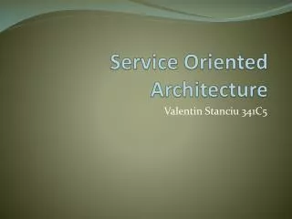 service oriented architecture