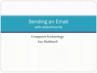 Sending an Email with attachments