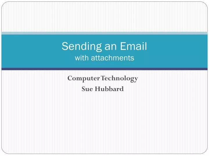 sending an email with attachments